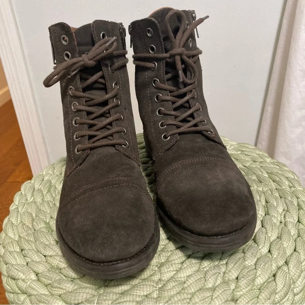 Replay Pack Brown Suede Lace Up Military Utility Combat Mid Boots